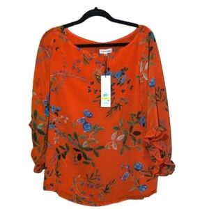 Calvin Klein Women's Floral Print Blouse NWT Size Medium